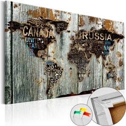 Artgeist Wooden Border [cork Map] Bild